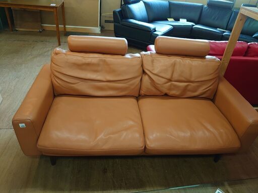 KEYUCA/ケユカ　クリエソファ　本革2.5P　ヘッドレスト・オットマン付【愛品倶楽部柏店】