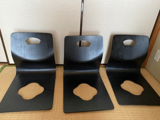 木製座椅子☆3脚セット☆こたつ用☆ローテーブル用☆