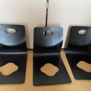 木製座椅子☆3脚セット☆こたつ用☆ローテーブル用☆