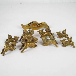 V071・【超特大】希少 仏具セット 仏具用具 花瓶 獅子 木箱付き 燭台 お寺 真鍮 寺院 銅 香炉 お鈴 仏壇 金 工芸 寺 まとめ 神具 法事 法要の画像