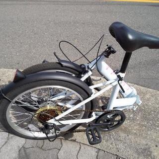 ♪ジモティー特価♪シマノ外装６段変速グリップシフト付き２０型折り畳み自転車　中古自転車