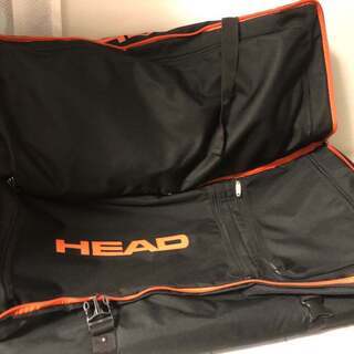 HEAD（黒×オレンジ）スポーツ用品 キャリーバッグの画像