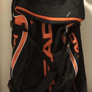 HEAD（黒×オレンジ）スポーツ用品 キャリーバッグ