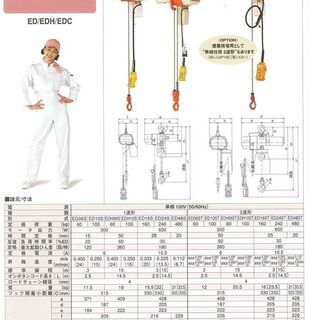 CA018 キトー KITO 電気チェーンブロック ED48ST 高揚程15ｍの画像
