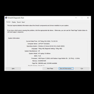 HP Laptop 15-db0xxx