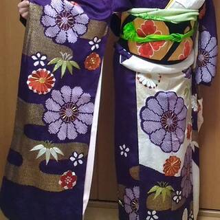 ヴィンテージ振袖貸します（写真撮り用・古典柄） - 助け合い