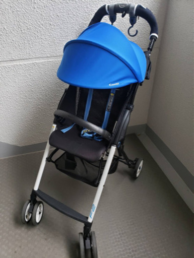    【美品】コンビCombi 軽量B型ベビーカー F2 AF サーフブルー（BL
