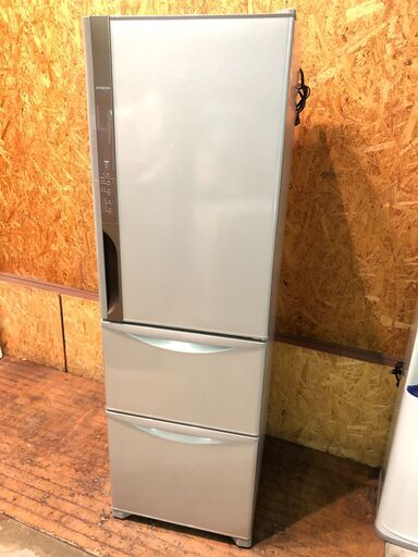 【管理KRR210】HITACHI 2019年 R-K32JV 315L 3ドア 冷凍冷蔵庫 自動製氷