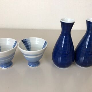徳利とおちょこの二本セット　陶器骨董品