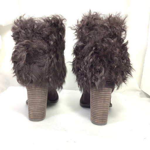 [引取り可能な方］【Diagram】ダイアグラム ファーレースアップブーツ ブーティ　未使用品   37 23.5cm