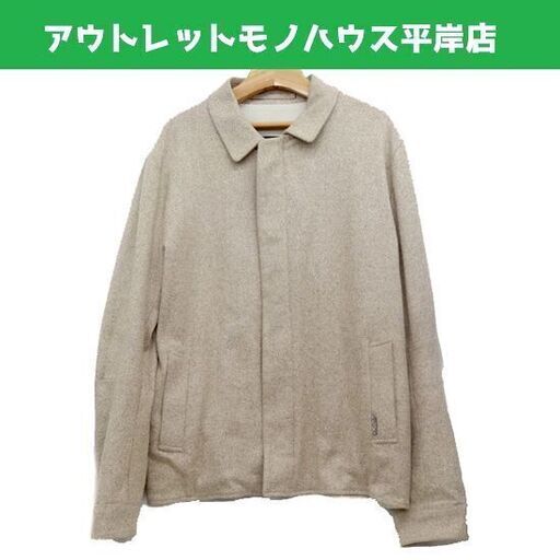 本物 バーバリー メンズ ジャンパー 54R 日本サイズ約 L 薄ベージュ シルク混 アウター 上着 BURBERRY LONDON ロンドン 秋冬  ☆ PayPay(ペイペイ)決済可能 ☆ 札幌市 豊平区 平岸 アウトレットモノハウス