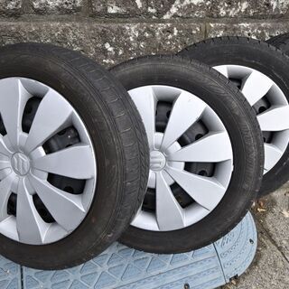軽自動車用 純正鉄ホイール＋キャップ【中古】夏タイヤ