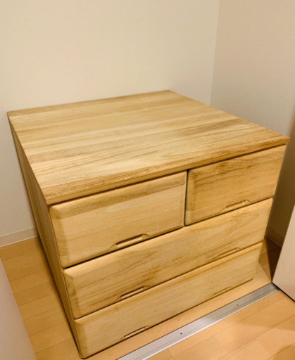 【タンス】3段タンス 明るい木目調