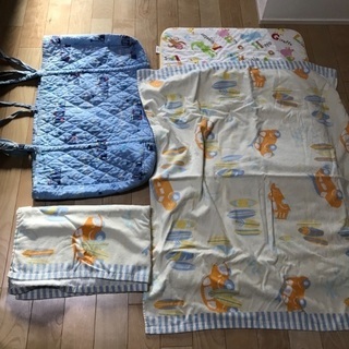 165、保育園用 布団袋、敷マット、ハーフケット2枚の画像