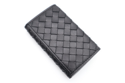 《BOTTEGA VENETA/イントレチャート ケース》Aランク 黒 美