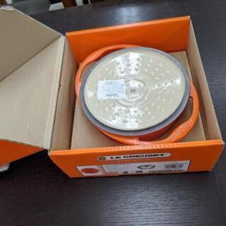 【未使用品】Le Creuset ルクルーゼ ココット  20cm オレンジ 箱入りの画像