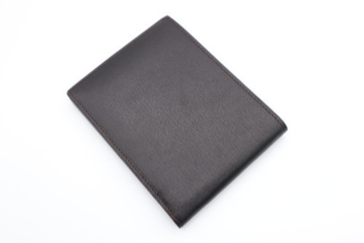 《Dunhill/二つ折り札入れ 財布 ロゴプレート》ABランク ダークブラウン