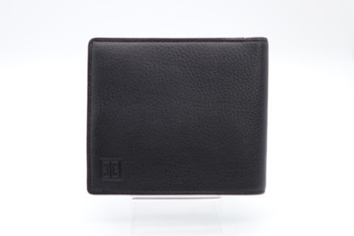 《GIVENCHY 二つ折り財布 型押しロゴマーク》Aランク ダークブラウン 極美
