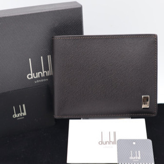 《Dunhill/二つ折り札入れ 財布 ロゴプレート》Sランク ...