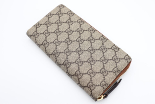 《GUCCI/GGスプリーム バタフライラウンドファスナー》Aランク 未使用品