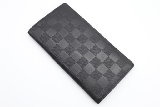 《LOUIS VUITTON/ダミエ アンフィニ 二つ折り財布》ABランク 美品
