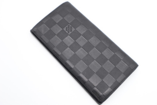 《LOUIS VUITTON/ダミエ アンフィニ 二つ折り財布》ABランク 美品