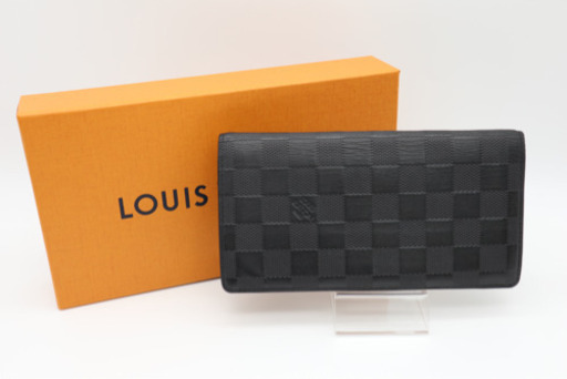 《LOUIS VUITTON/ダミエ アンフィニ 二つ折り財布》ABランク 美品
