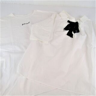 大幅値下げ！！ N1552・半袖 Tシャツ 6点セット サンカンシオン ハッシュアッシュ ピンクアドべ など 夏物 まとめ レディースの画像
