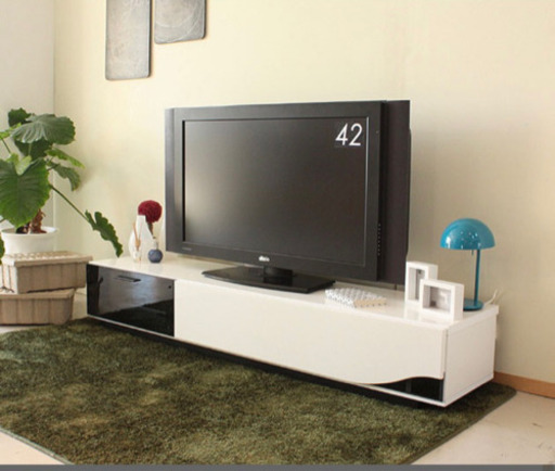 TV台 テレビ台 木製 幅180cm ローボード ホワイト白 北欧