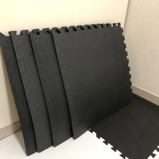 【今週末のみ0円】大型ジョイントマット ブラック 4枚