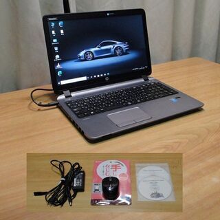 ご購入頂きました 超美品！高性能ノートPC HP ProBook 450 G2 15.6インチ Win10 pro Office 2019 pro 搭載 Core i3 メモリー4GB SSD 240GB (新品) ワイヤレスマウス（新品）付　の画像