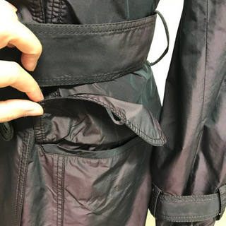 パープル　紫　サテンコート　m〜L 秋冬　アウター　レトロ　きれいめ　ベルト付の画像