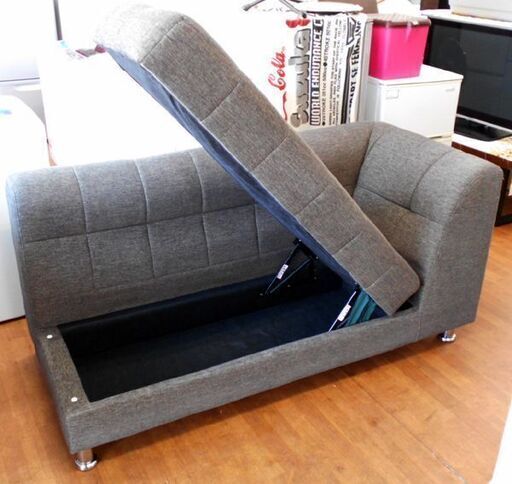 ♪跳ね上げ式収納付 2人掛けソファ 158cm♪①