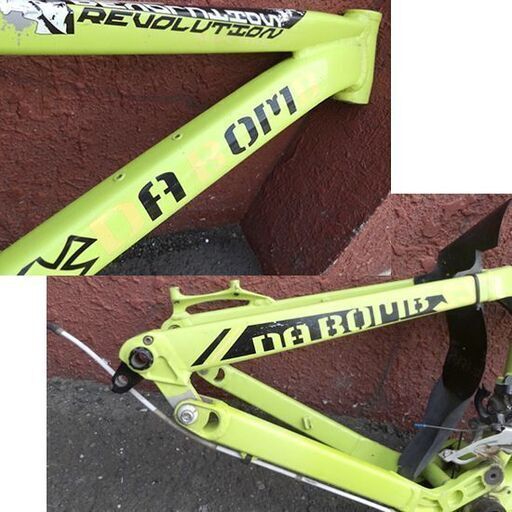ジャンク扱・動作未確認★Dabomb Revolution イエロー MTB マウンテンバイク フレーム　シマノ DEORE XT付　