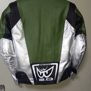 新品未使用 BERIK ベリック レザージャケット グリーン 44 【XXSサイズ】 牛革 バイク ツーリング　アレンネス　アルパインスターの画像