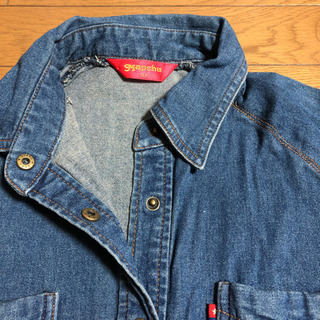 150cm  7部袖　デニムシャツの画像