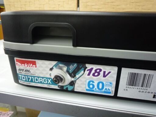 新品 マキタ 18V 充電式インパクトドライバ 6.0Ah TD171DRGX ブルー バッテリBL1860B×2 充電器DC18RF ケースセット makita  札幌市手稲区