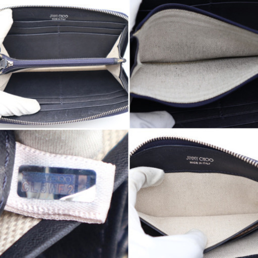 《JIMMY CHOO/スタースタッズ ラウンドファスナー》ABランク 箱 袋