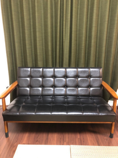 カリモク Kチェア 2シータ 復刻プレート 版