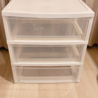クリア衣装ケース　収納タンスの画像