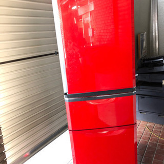 9-388  三菱ノンフロン冷凍冷蔵庫　赤　MR-C34ES-R...