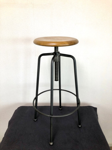 無垢 アイアン スツール　半額以下　美品