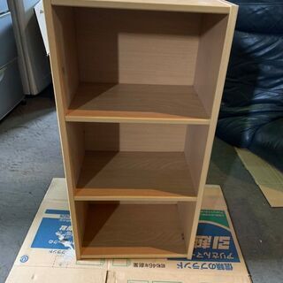 3段カラーボックス ライトブラウン 木目調 ① 格安 配送OK