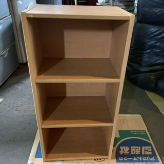 3段カラーボックス ライトブラウン 木目調 ② 格安 配送OK