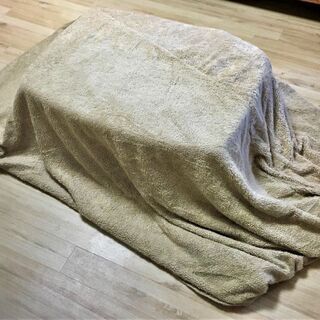 こたつ布団カバー もこもこ ベージュ 100円 