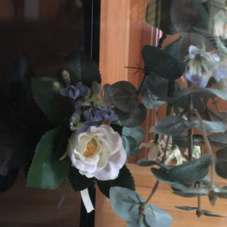 ブーケ&ブートニア（造花）白の画像