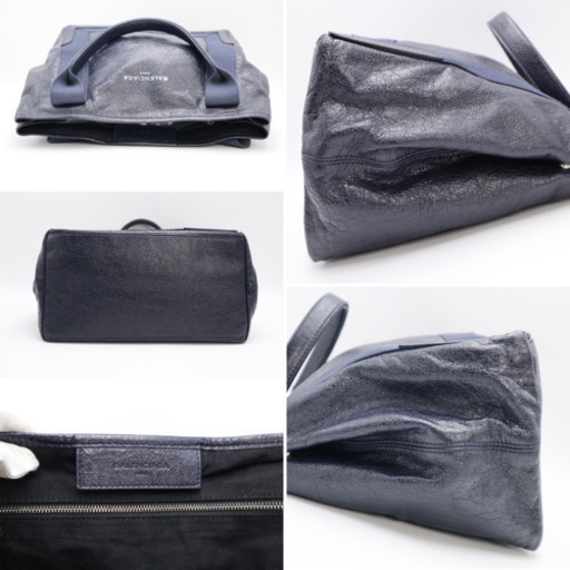 《BALENCIAGA/カバス トートバッグ》ABランク ネイビー 美品 袋
