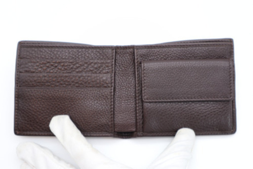 《GUCCI/二つ折り財布》カーフレザー Aランク 未使用品 ブラウン 極美品