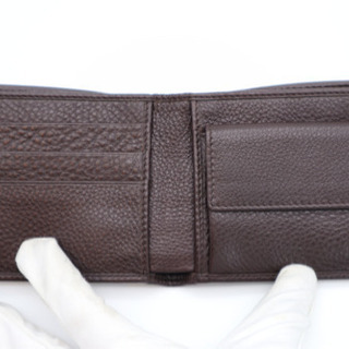 GUCCI/二つ折り財布》カーフレザー Aランク 未使用品 ブラウン 極美品 
