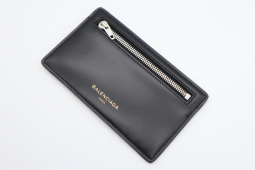 《BALENCIAGA/カードケース》バレンシアガロゴ ブラック Aランク 極美
